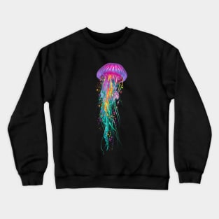 Jellyfish Purple Colors Crewneck Sweatshirt